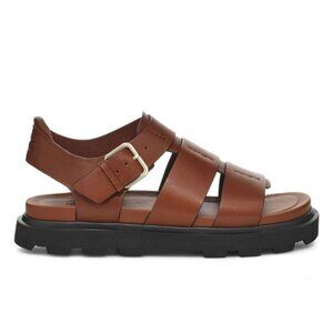 UGG Capitelle Strap Leather Sandals Women’s Brown Size US 10 EU41 Buckle Comfort